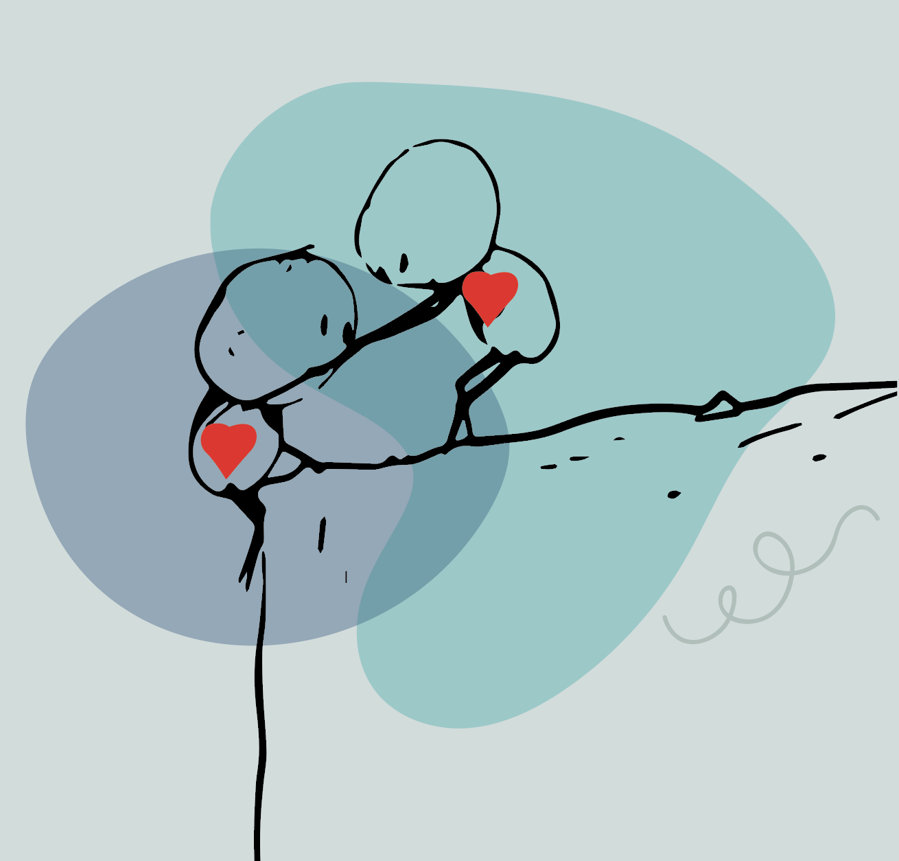 Minimalist Drawing of Help