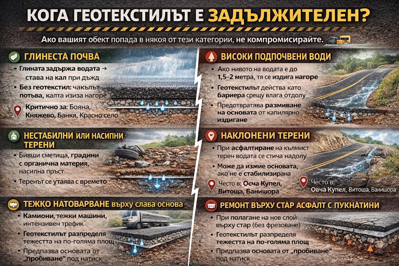 Геотекстил: кога е задължителен и защо