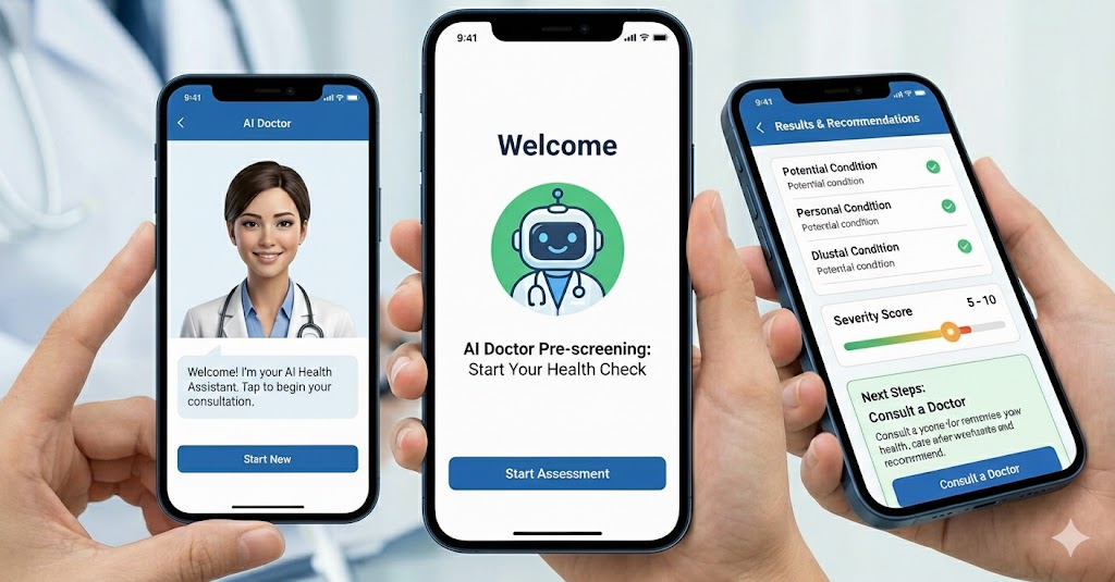 AI Doctor Pre-Screening interface preview