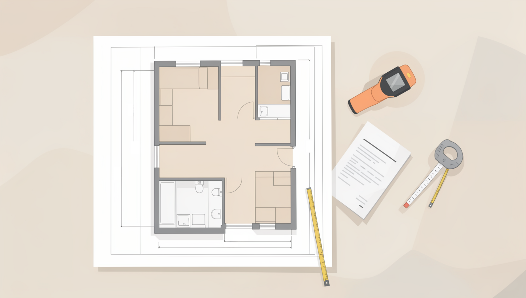 Kontrola výměry bytu při předání