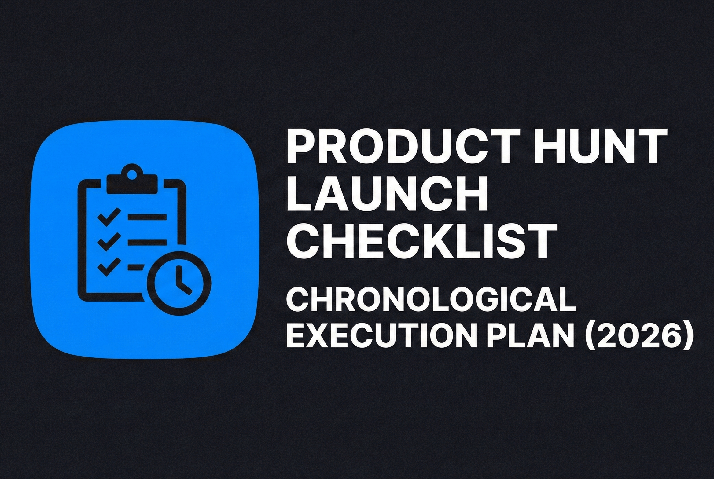 Guide Product Hunt Launch Checklist Chronological Execution Plan