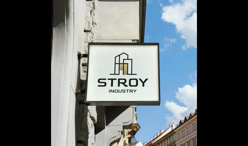 Вивіска будівельної компанії STROY INDUSTRY з логотипом