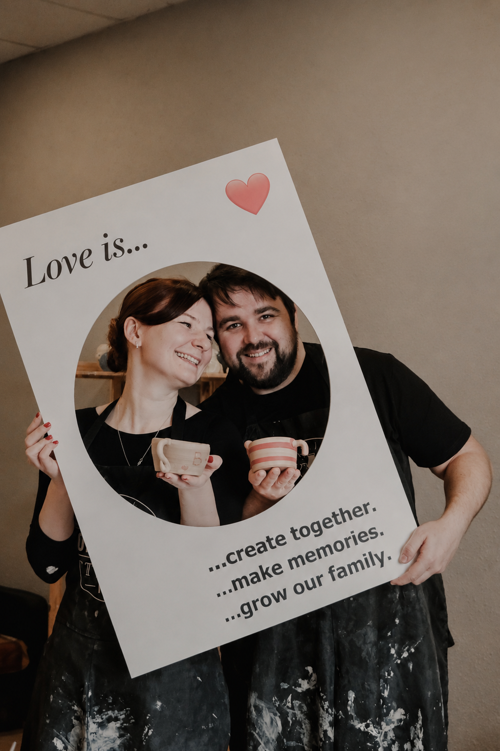Pottery reveal keepsake photo