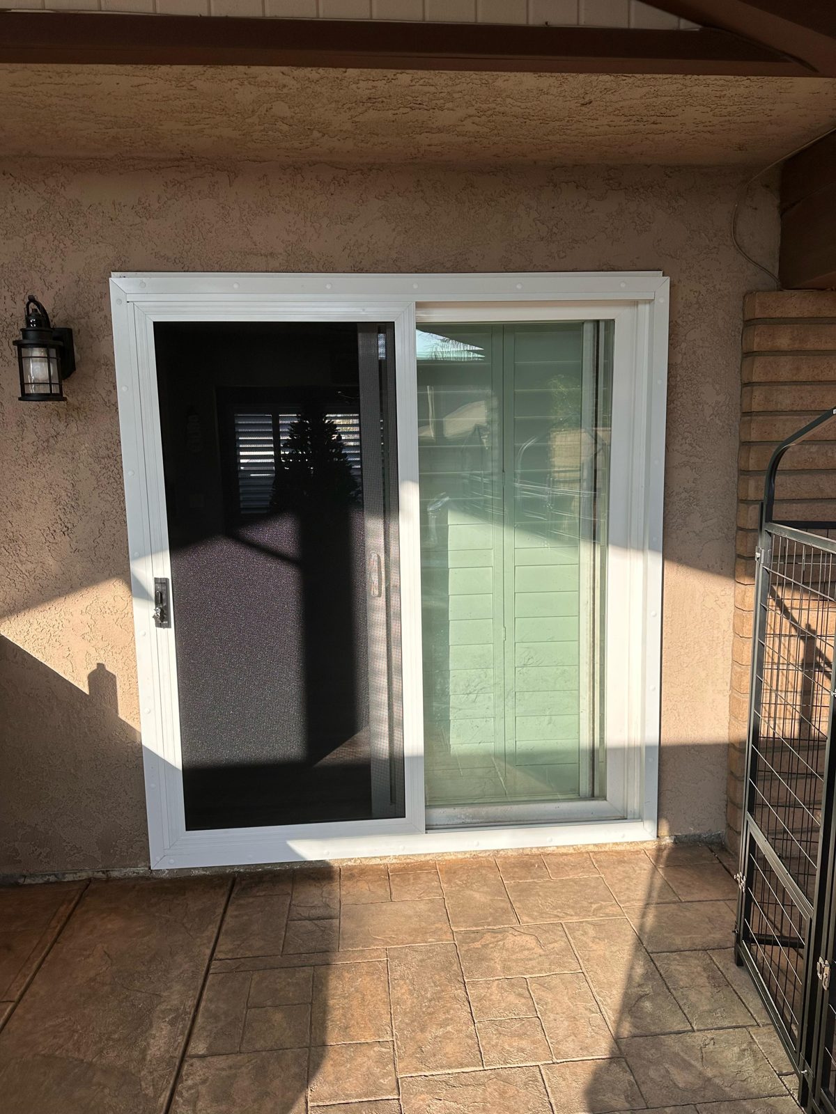 Patio slider security screen installed in Orange County, CA