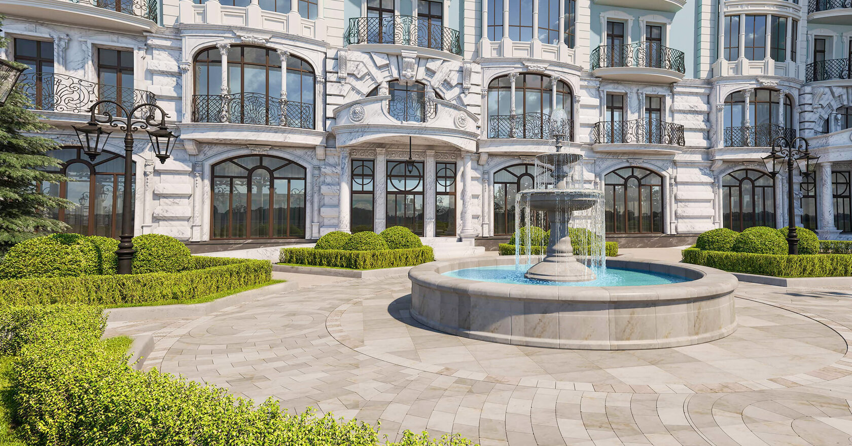 Клубный дом Biarritz — фасад здания
