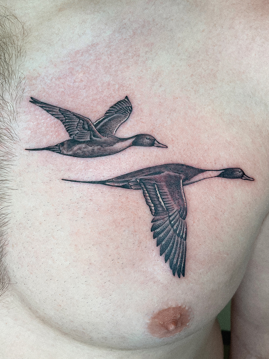 tattoo text in Fine Line style