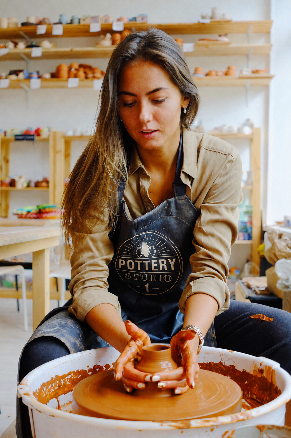 Pottery class at Pottery Studio 1
