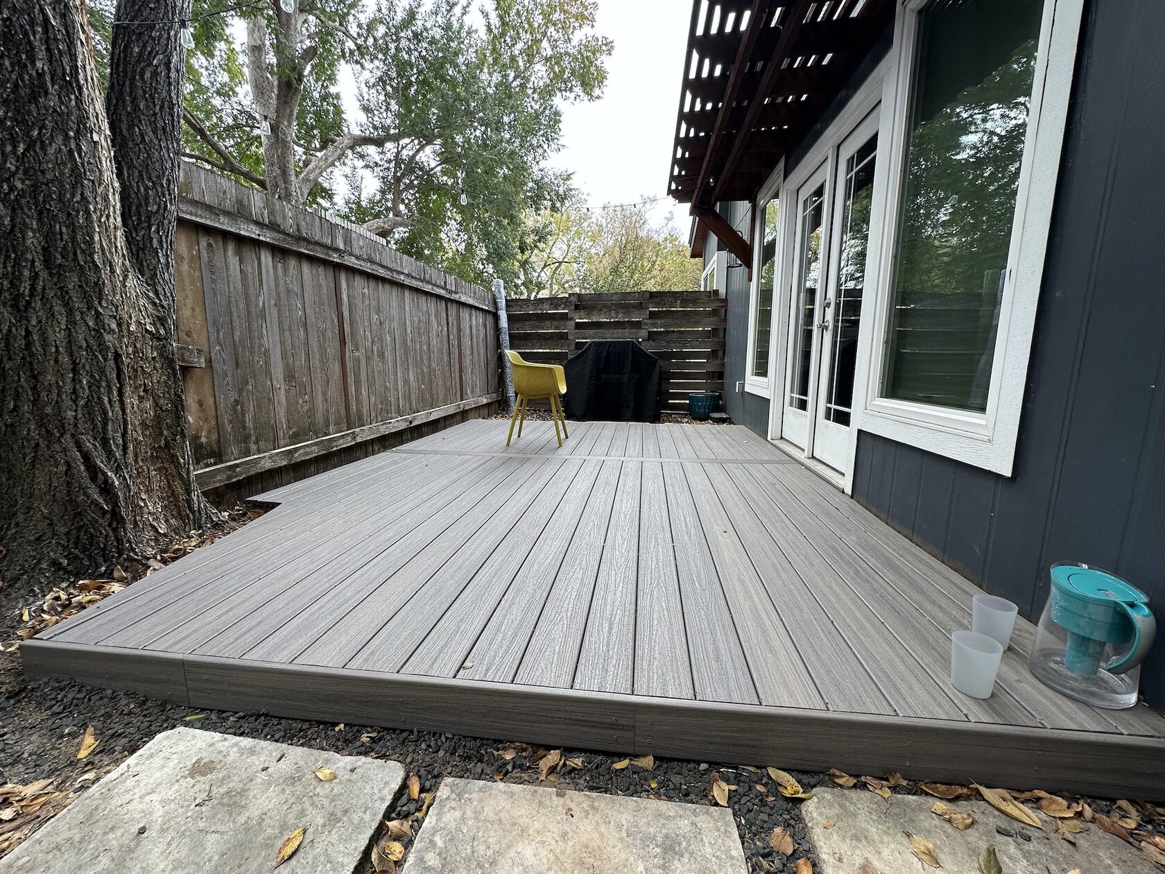Trex deck resurfacing — two backyard decks in Austin TX