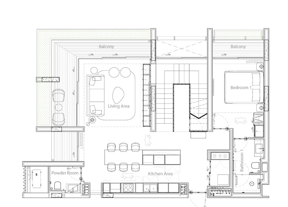 Планировка Park Residences — пентхаус, 200 м²