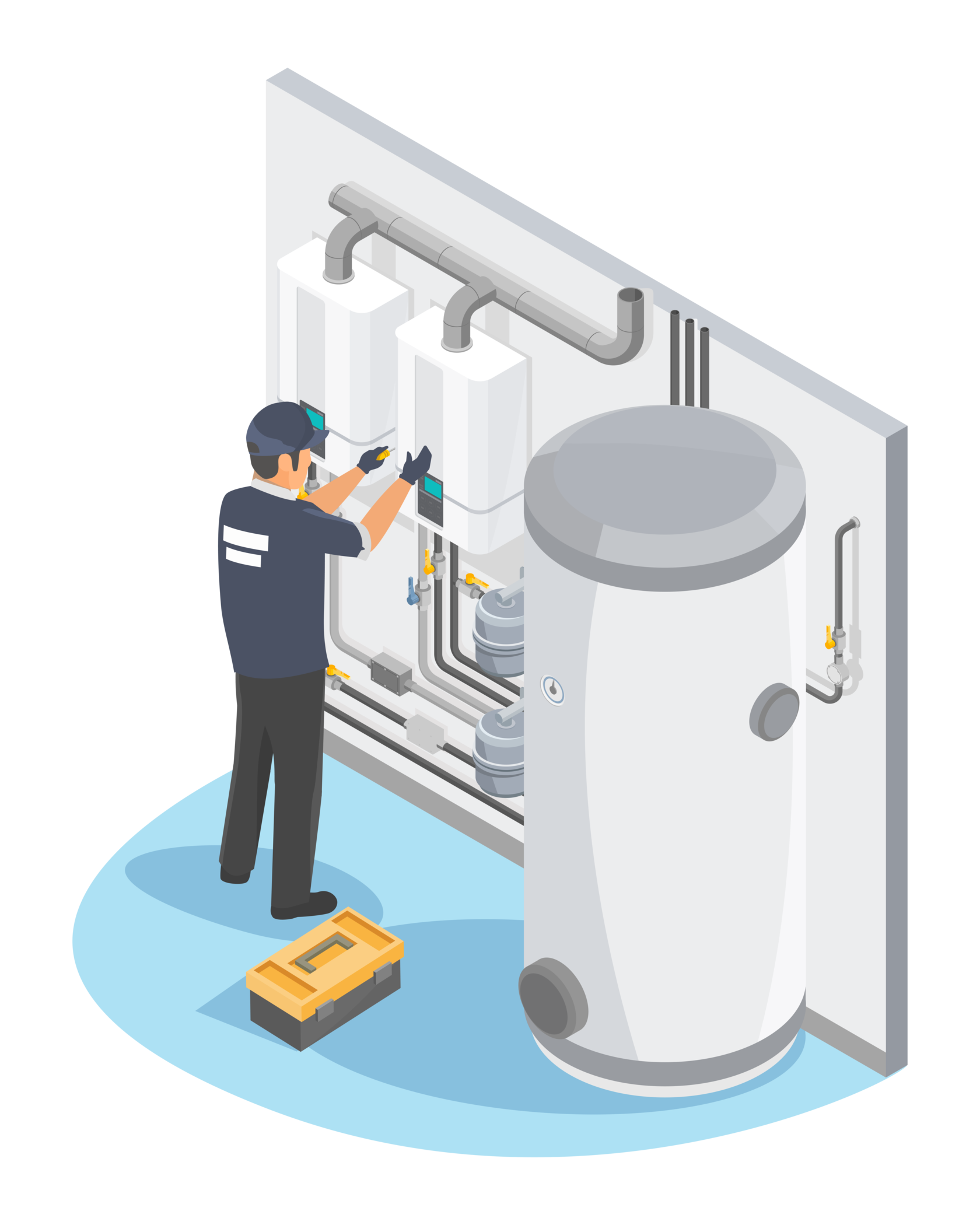 diensten voor airconditioning en centrale verwarming