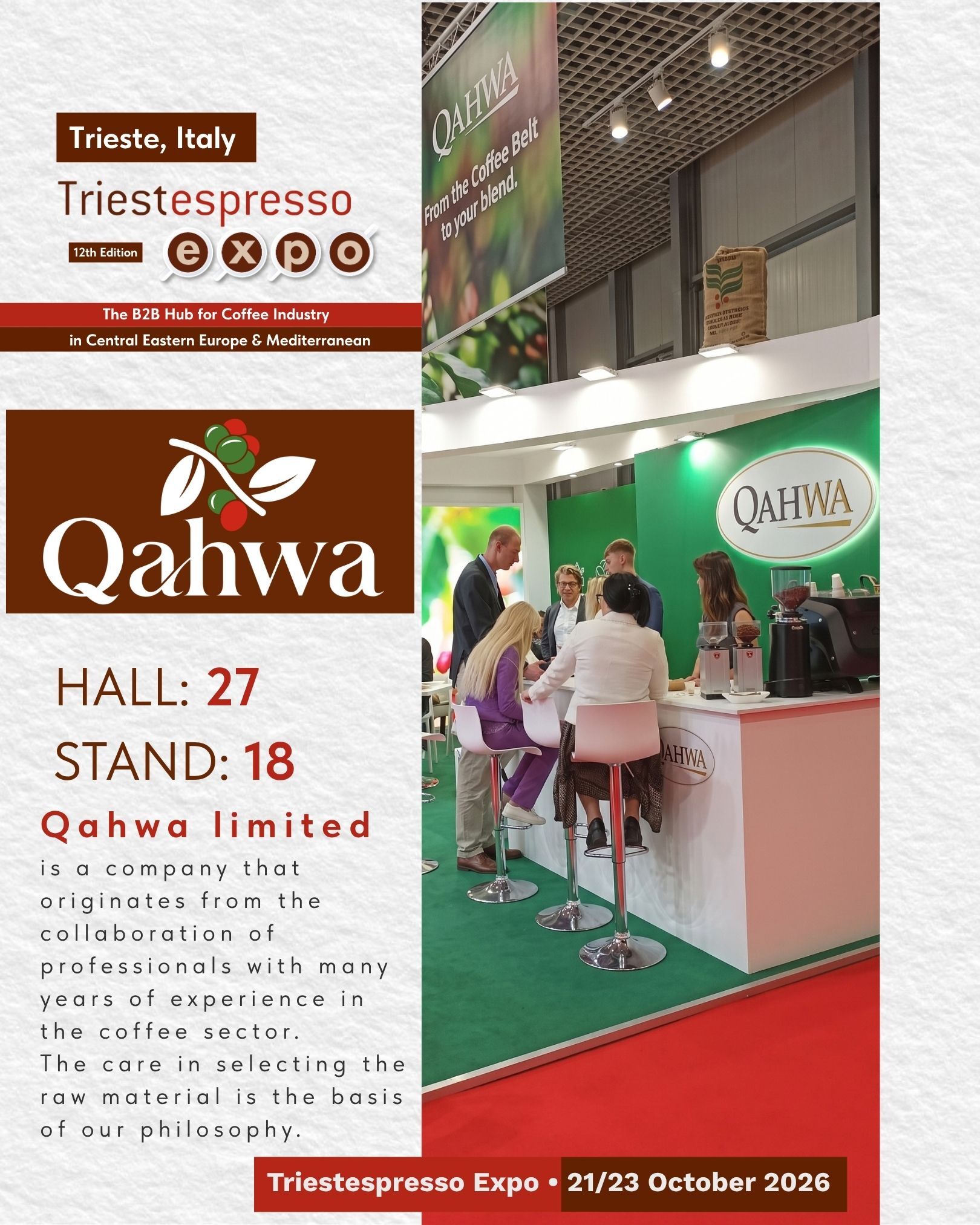 Qahwa Limited - Stand Triestespresso Expo