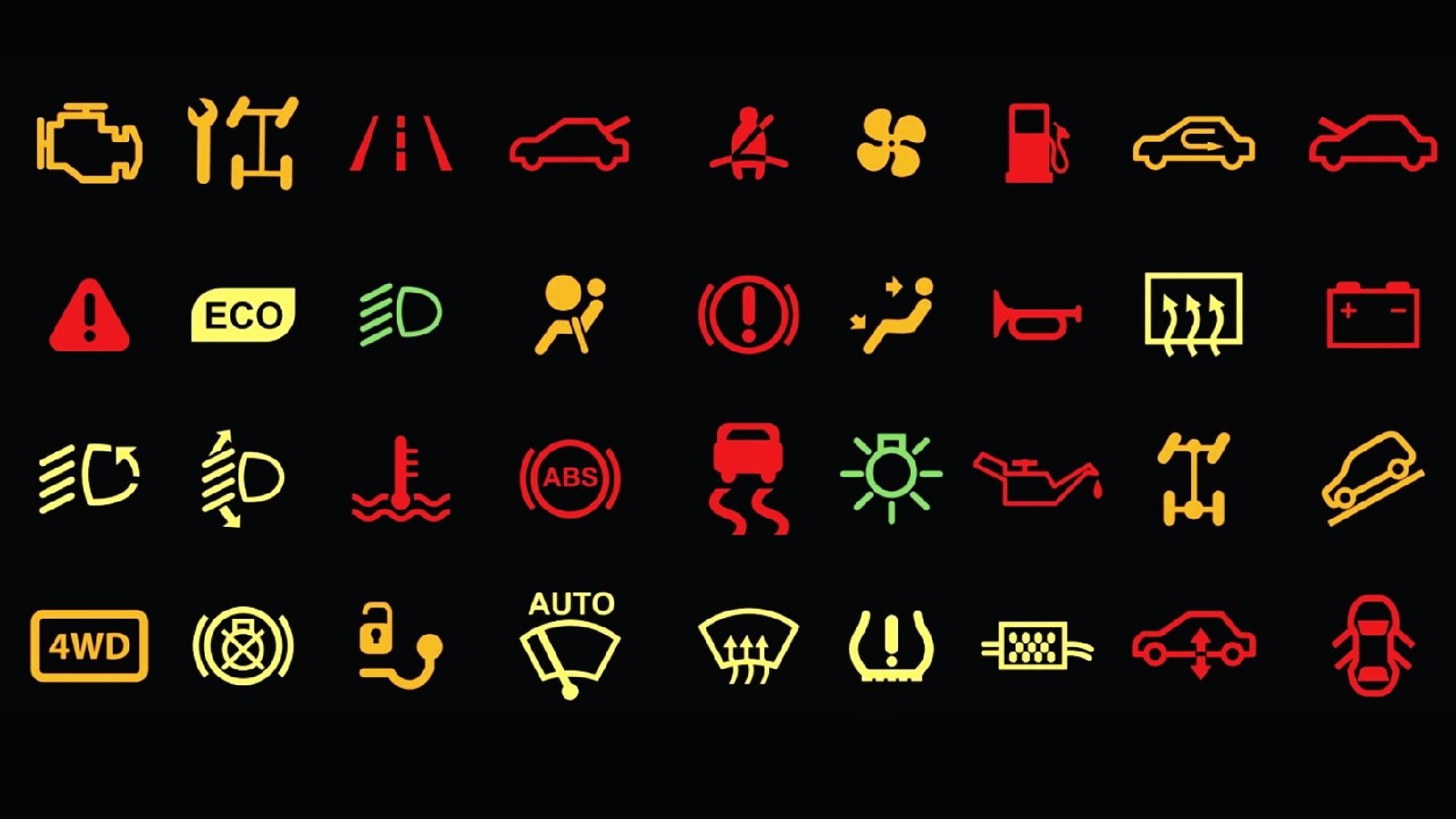 сигналы на приборной панели