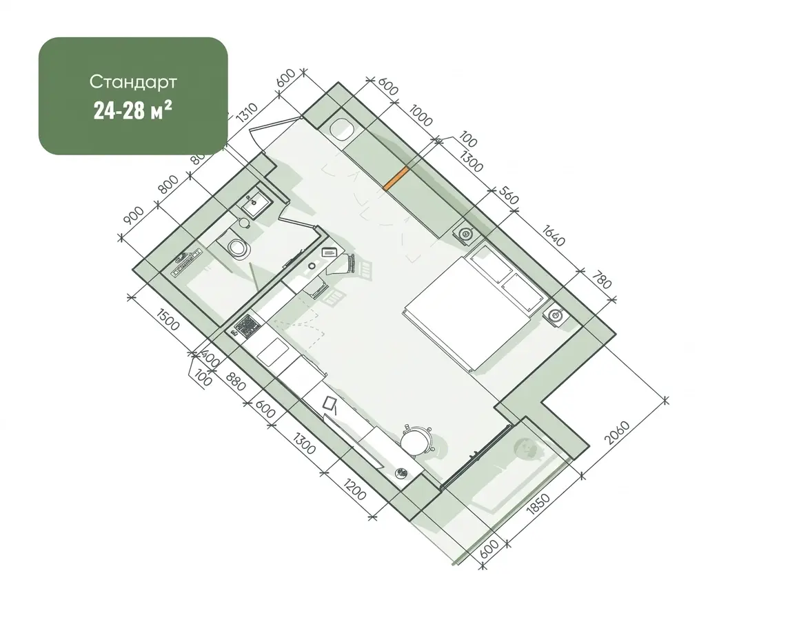 Планировка Стандарт WOL GREEN