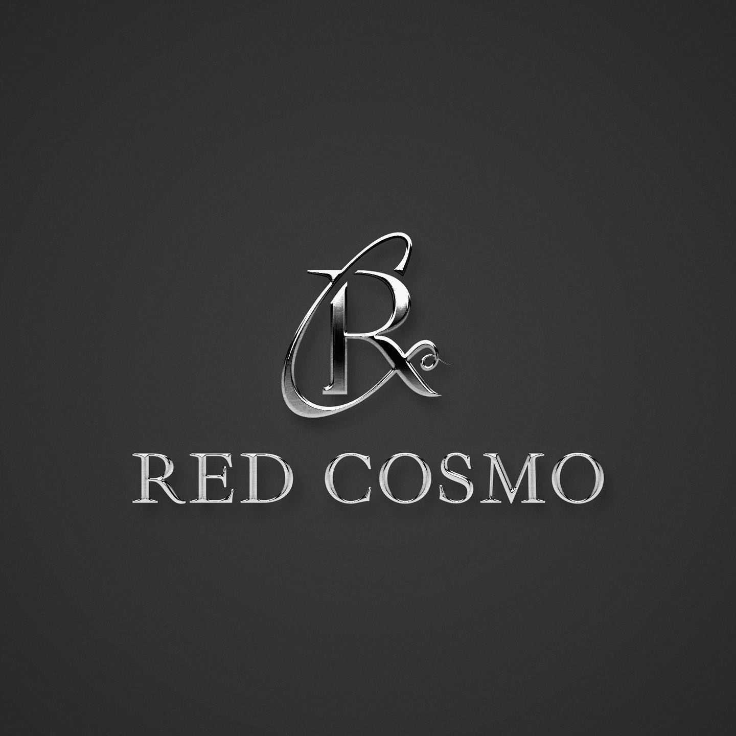 Логотип Red Cosmo на темному фоні