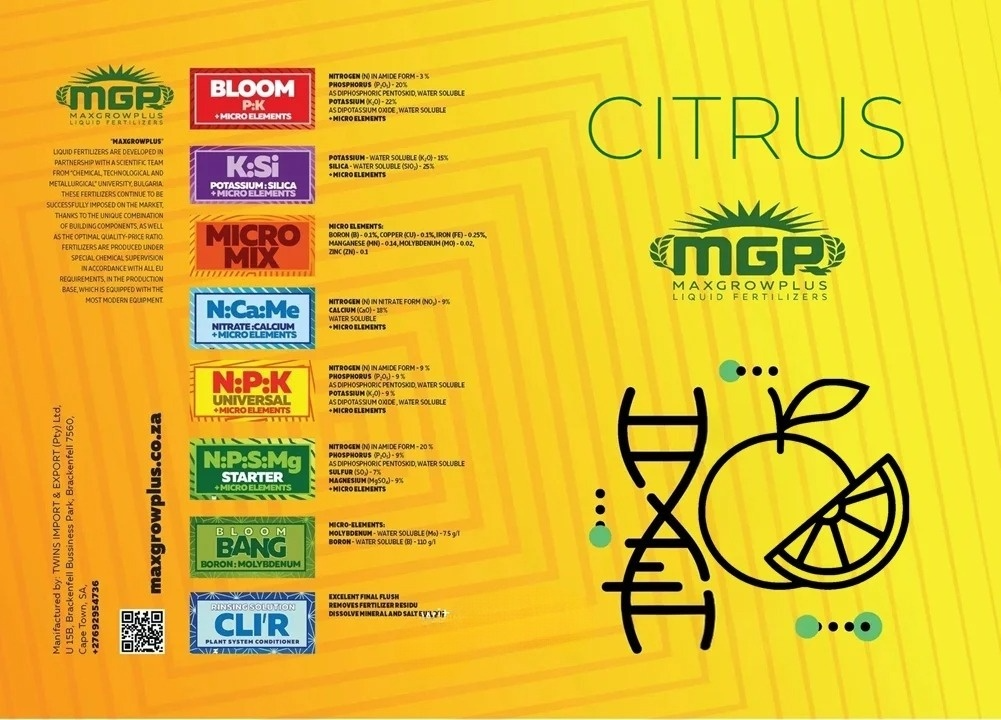Citrus fertilizer program South Africa liquid fertilizer MaxGrowPlus