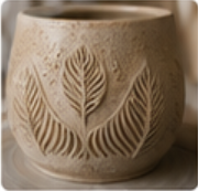 Adding texture to pottery