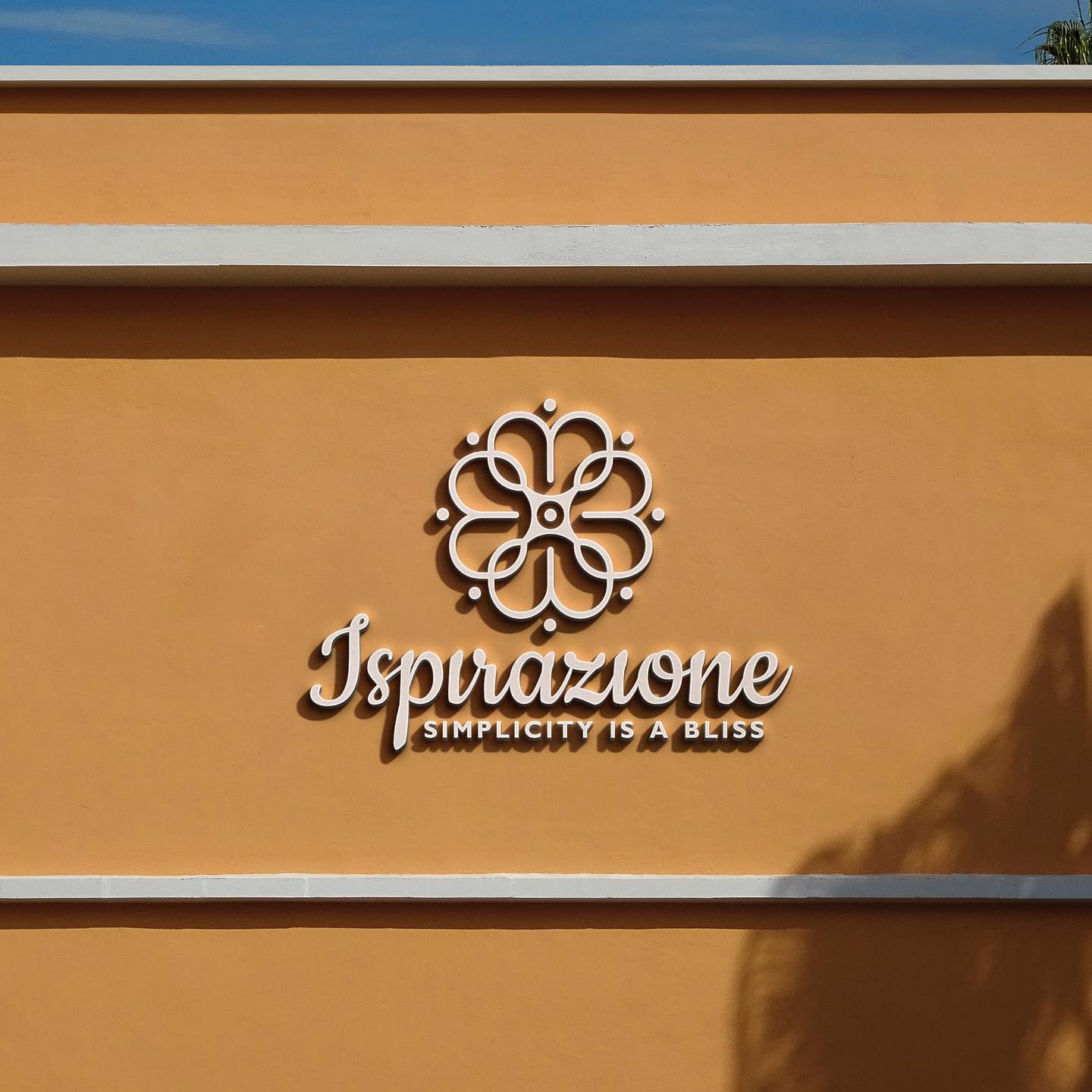Ispirazione café logo on a facade
