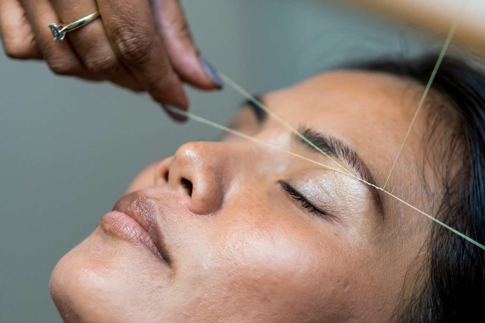 Microshading eyebrow treatment — natural PMU result