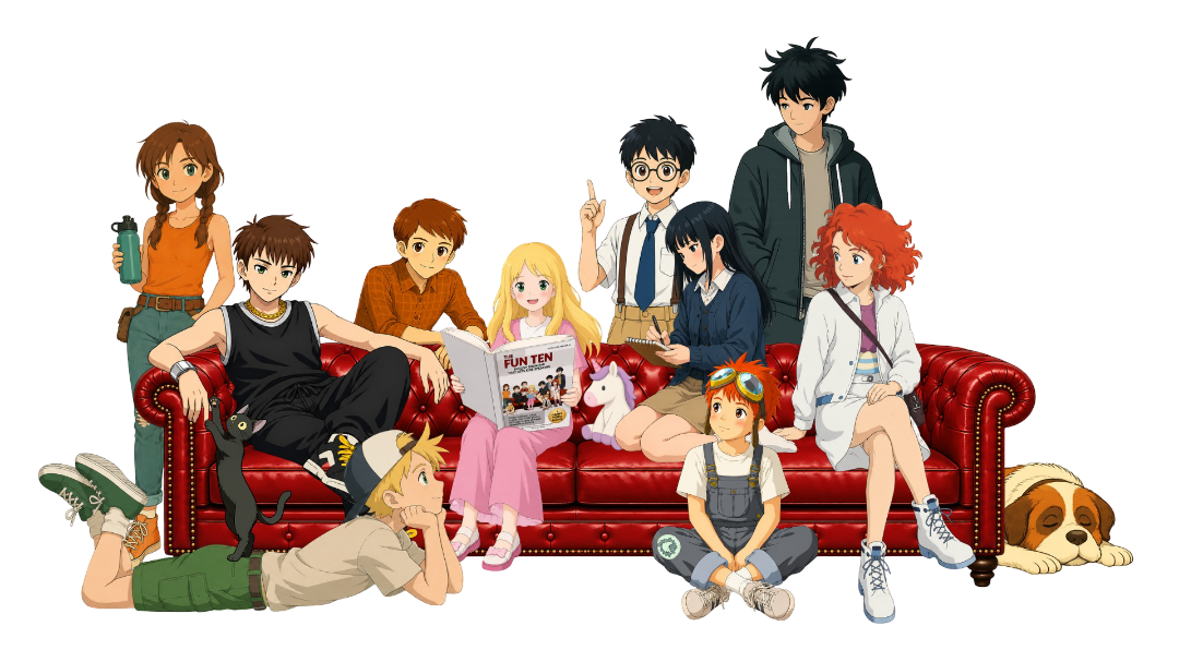 The Fun Ten characters