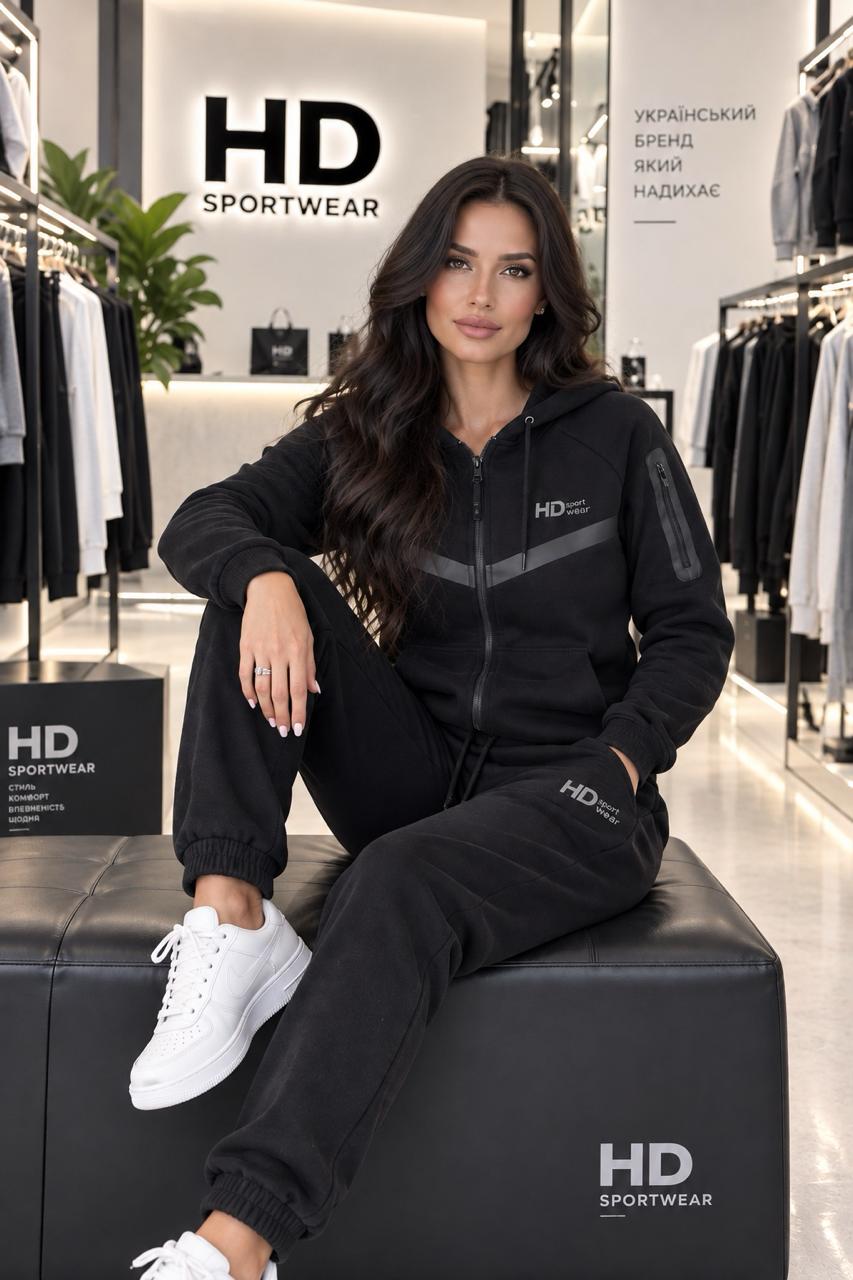 Жіночий костюм HD Sportwear — чорний