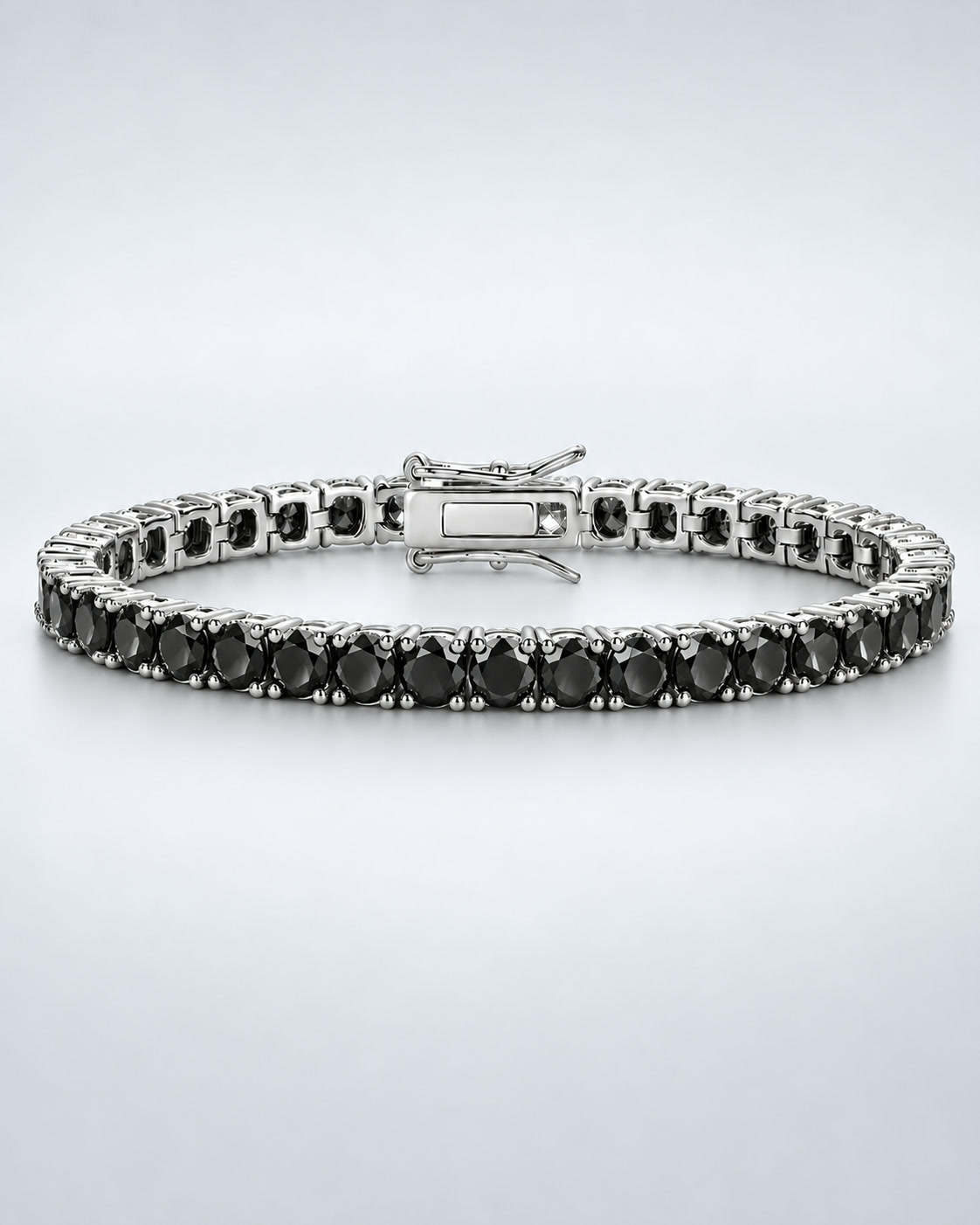 Tennis 5mm Black Stones VVS1 Silver 925 ICED KYIV