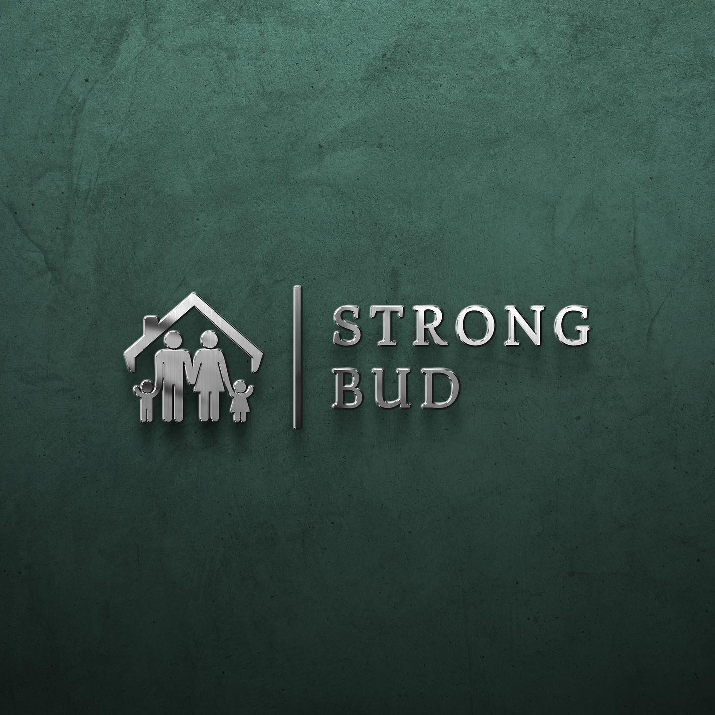STRONG BUD logo on a dark background