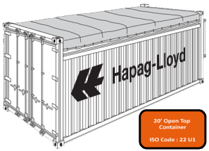 размеры морских контейнеров / 20'OT