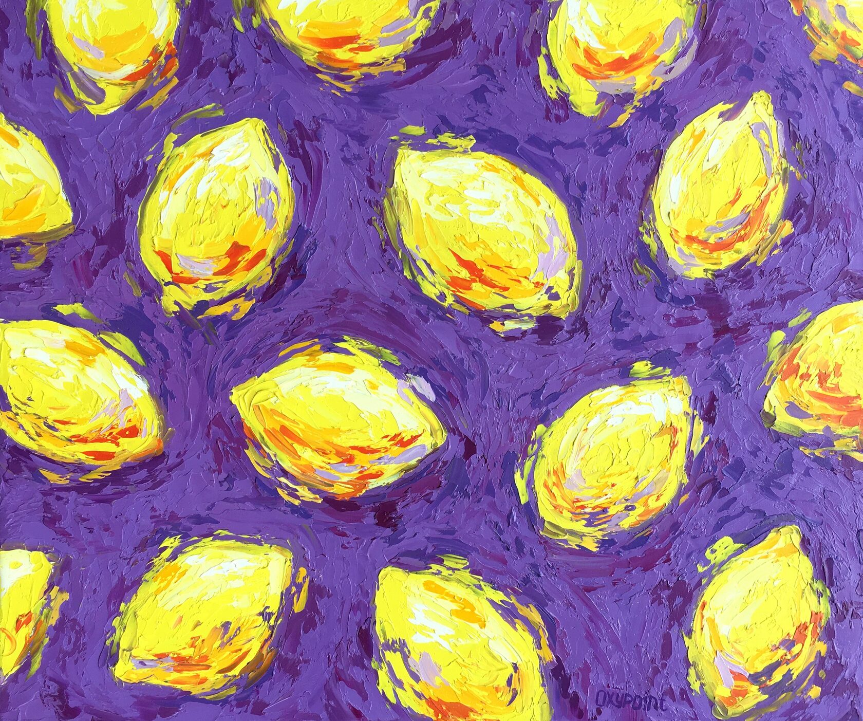 pop art lemons painting