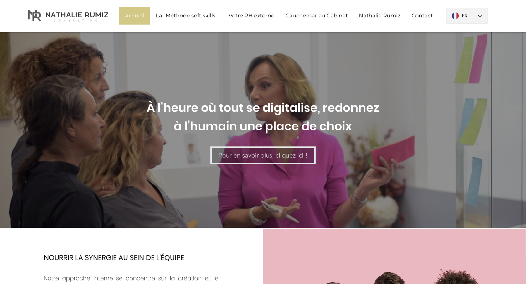 Capture d’écran du site NR Consulting