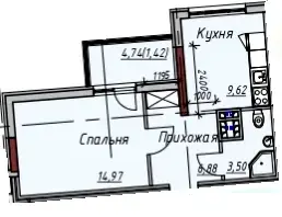 1-комнатные квартиры — фото 7