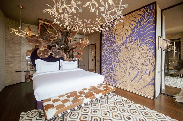 Sky Penthouse bedroom with one-of-a-kind design