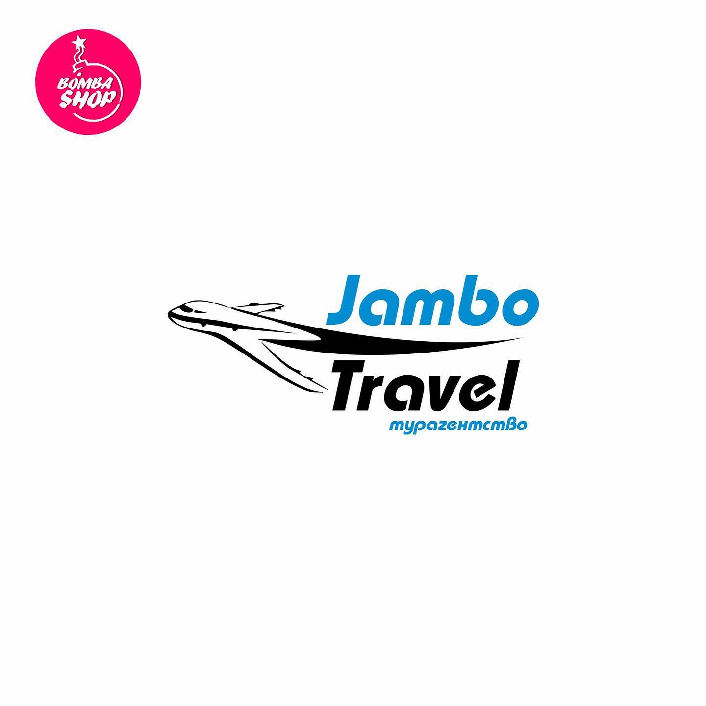 Jambo Travel agency logo with a plane