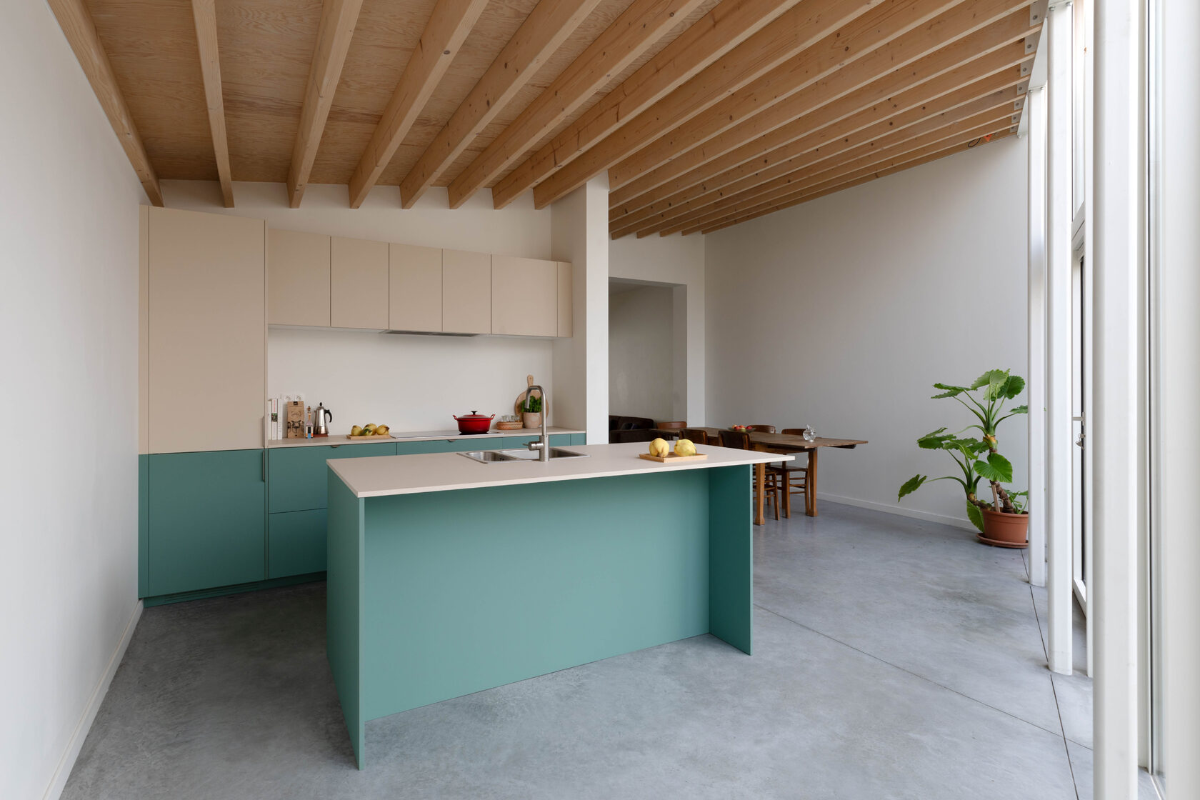 Contemporary kitchen design with Fenix material