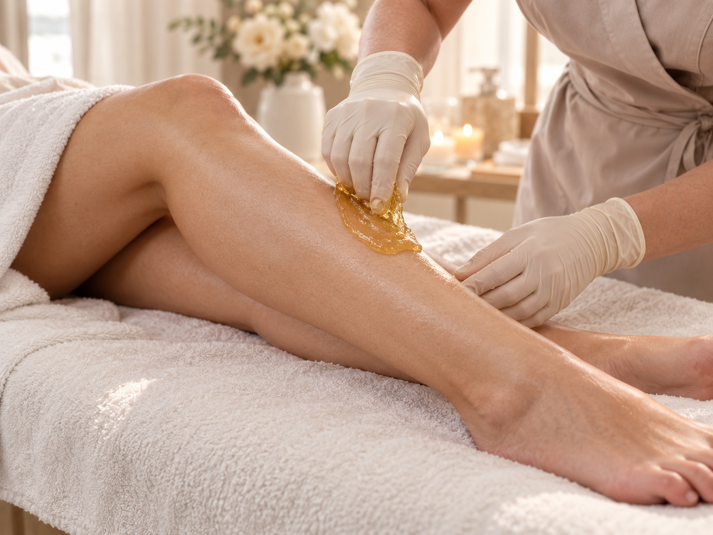 Professional waxing and sugaring treatment