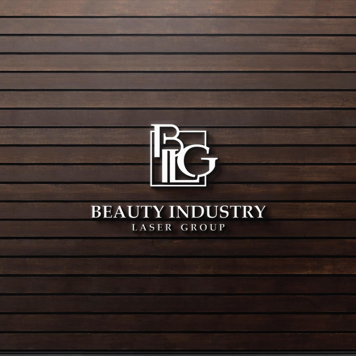 BILG logo on a wooden wall