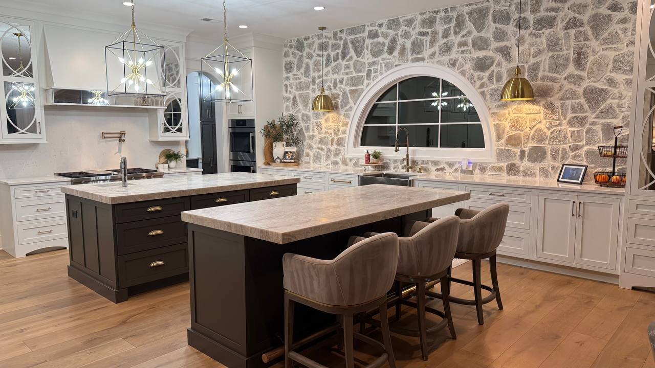 Custom Fabrication and Installation of Stone Countertops for a High-End Kitchen Interior
