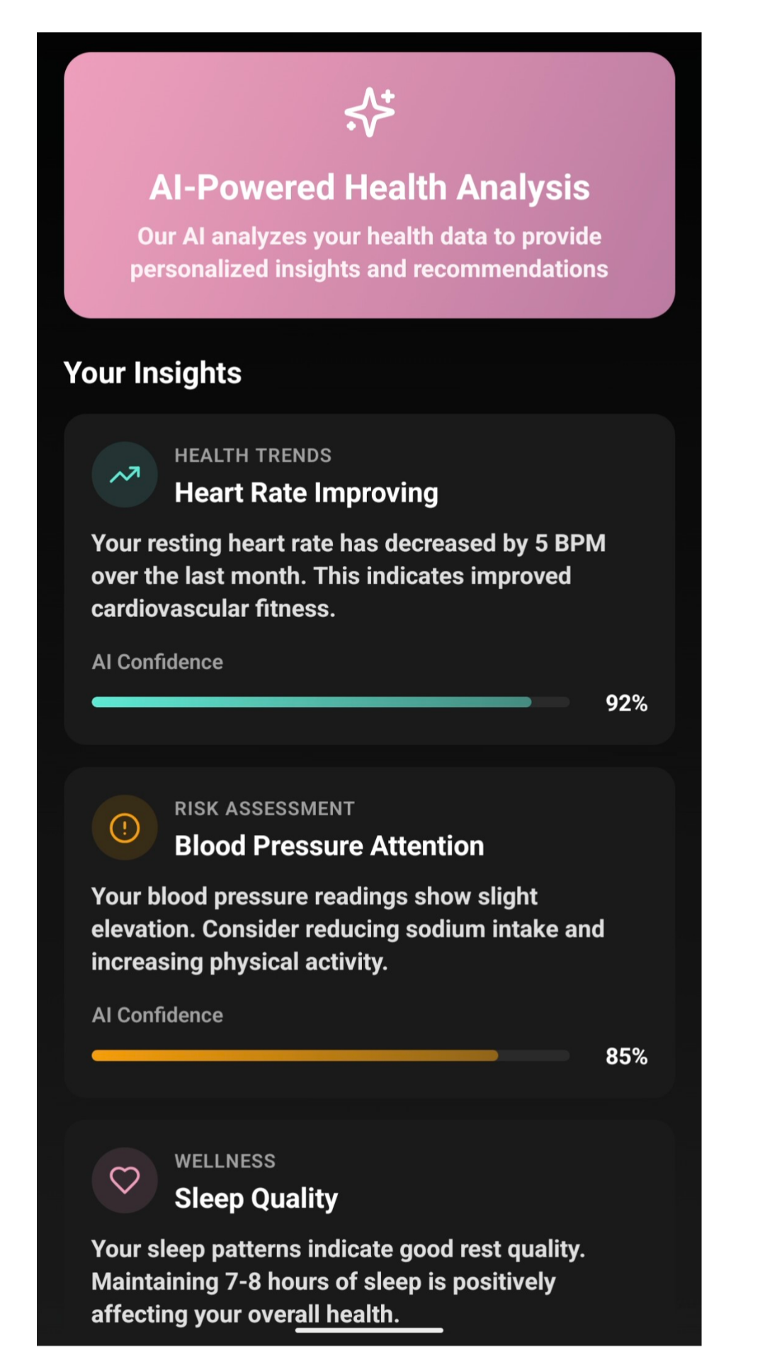 Patient app screenshot