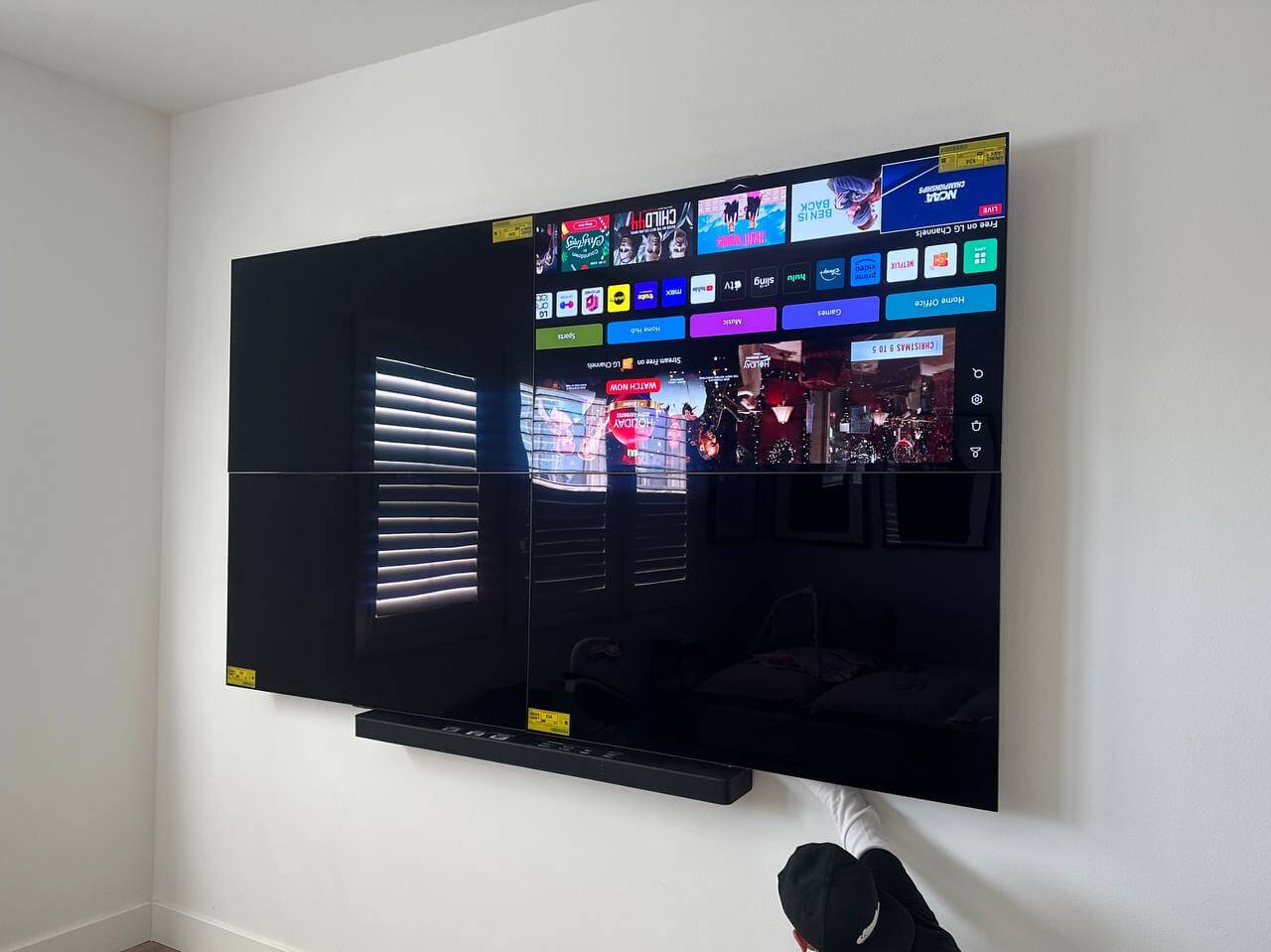 Custom TV mounting solution