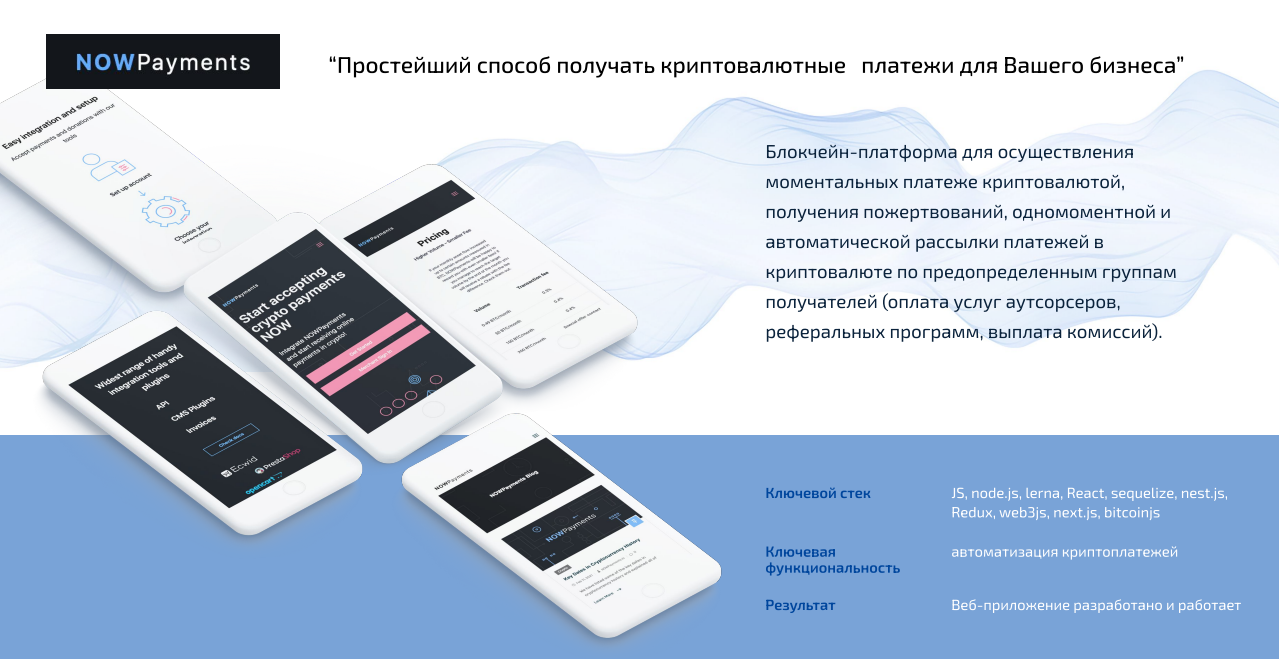 Портфолио: блокчейн и веб-разработка - LeanTech