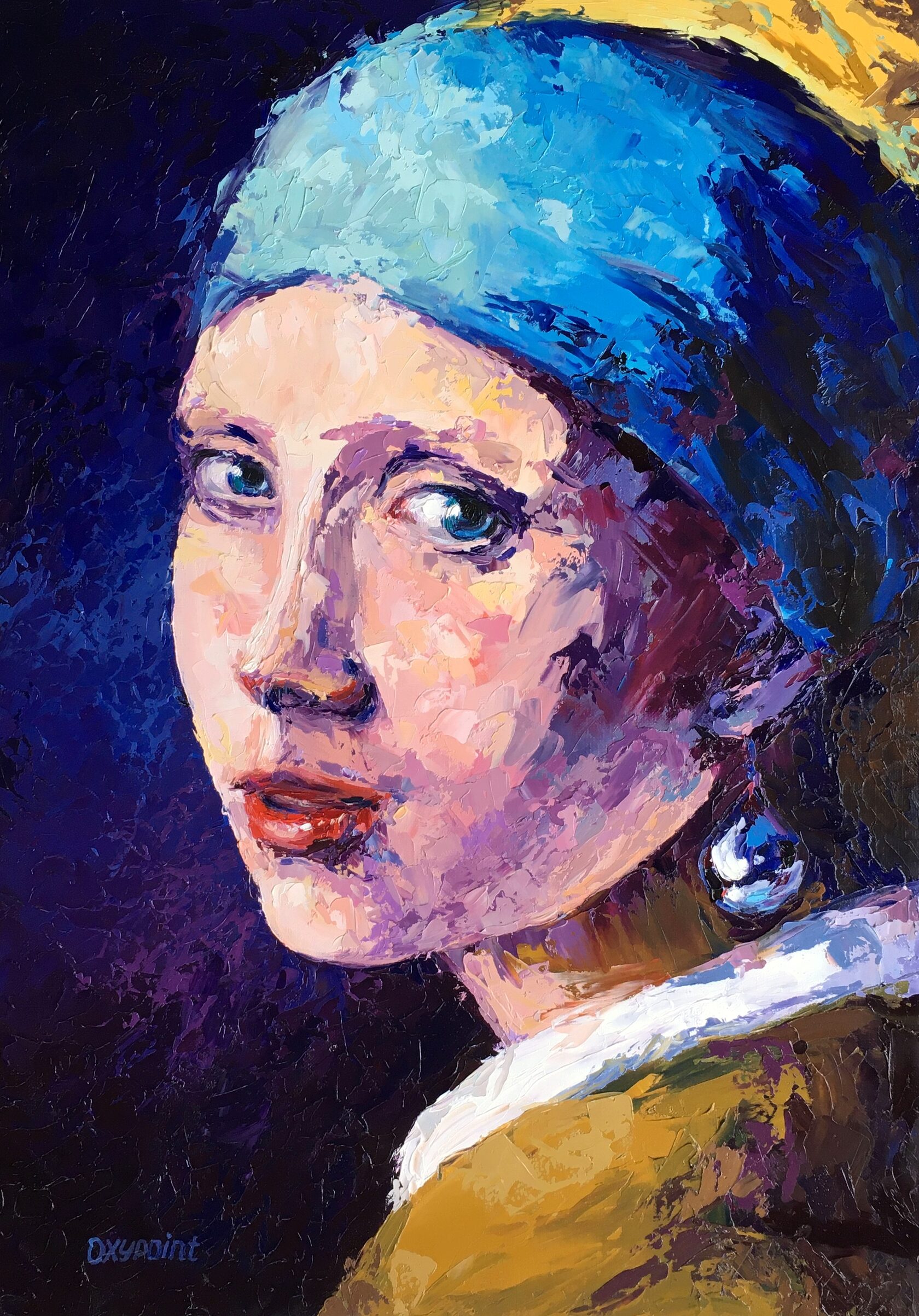 Girl with a Pearl Earring​ oil painting