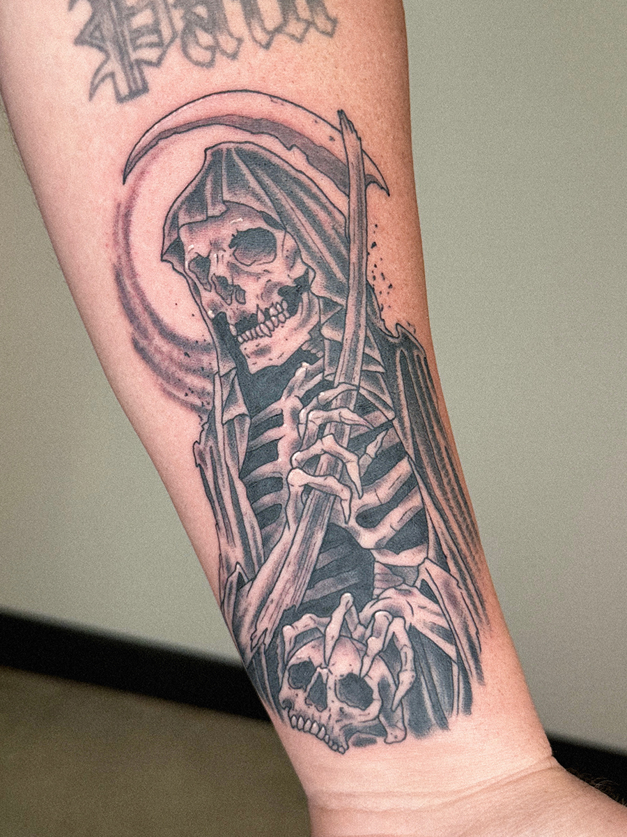 tattoo plant in Fine Line style