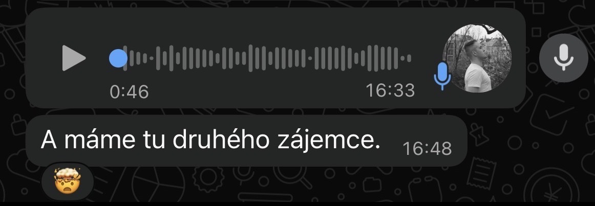 Zpráva od studenta: A máme tu druhého zájemce