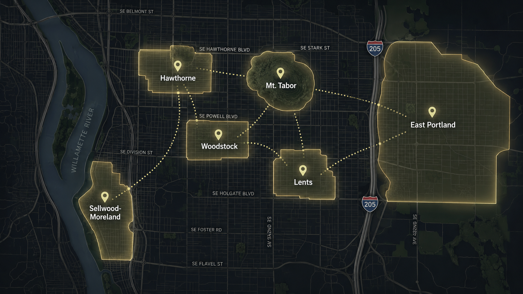 SE Portland appliance repair service area