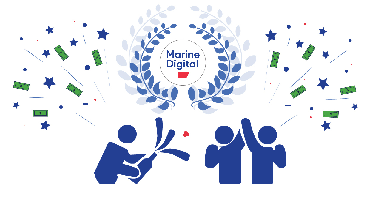 Early 2021 Marine Digital team has passed the important milestones of product pivot and further prototype development, HQ establishment in Northern Germany region, and finally the pre-seed round of 600 000 EUR closure