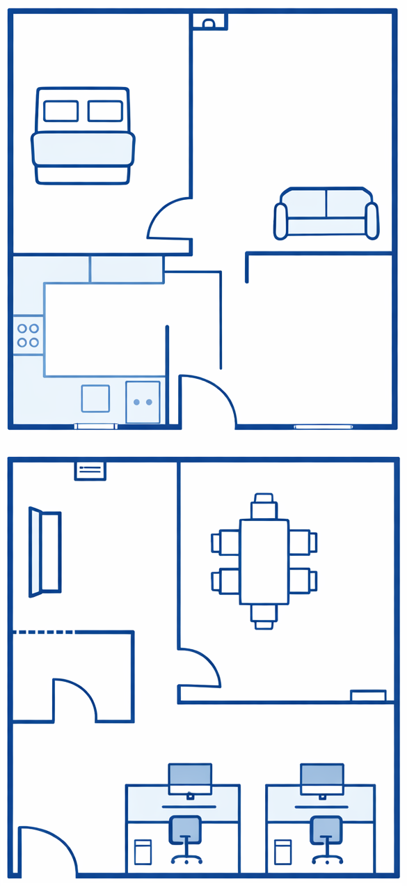 Security engineer surveying a property and planning a tailored security system