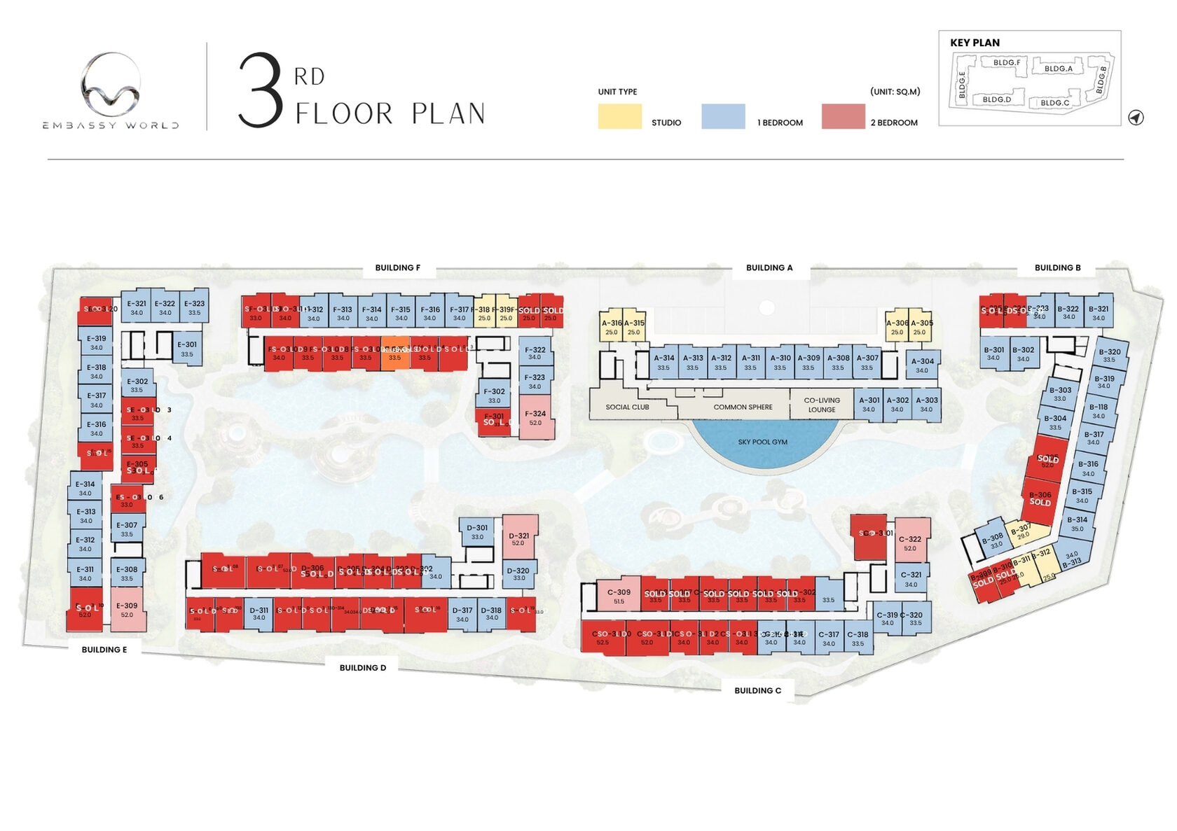 Embassy World Pattaya 3rd floor plan