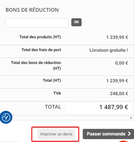 Visuel devis mobile