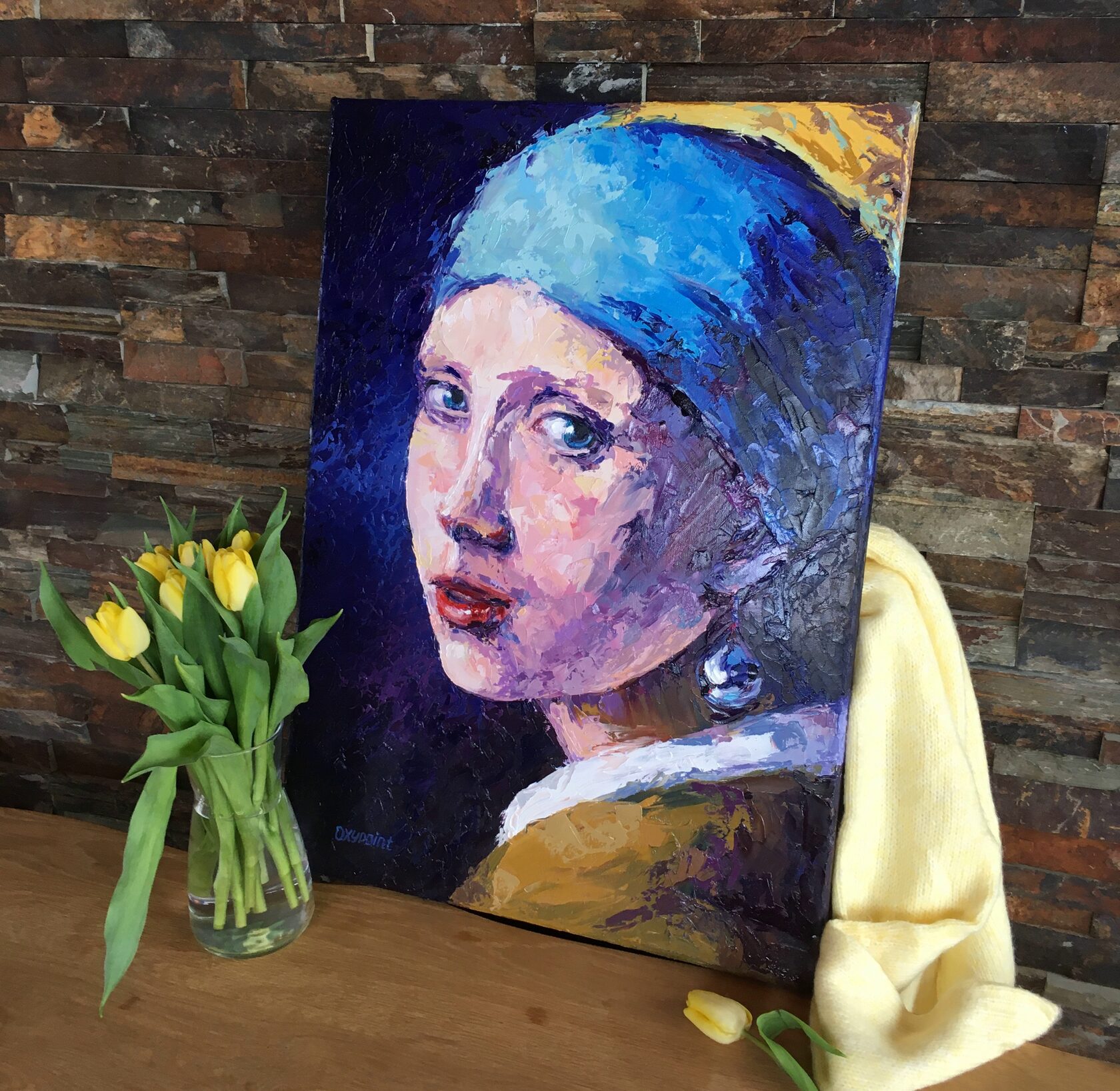 Girl with a Pearl Earring​ oil painting