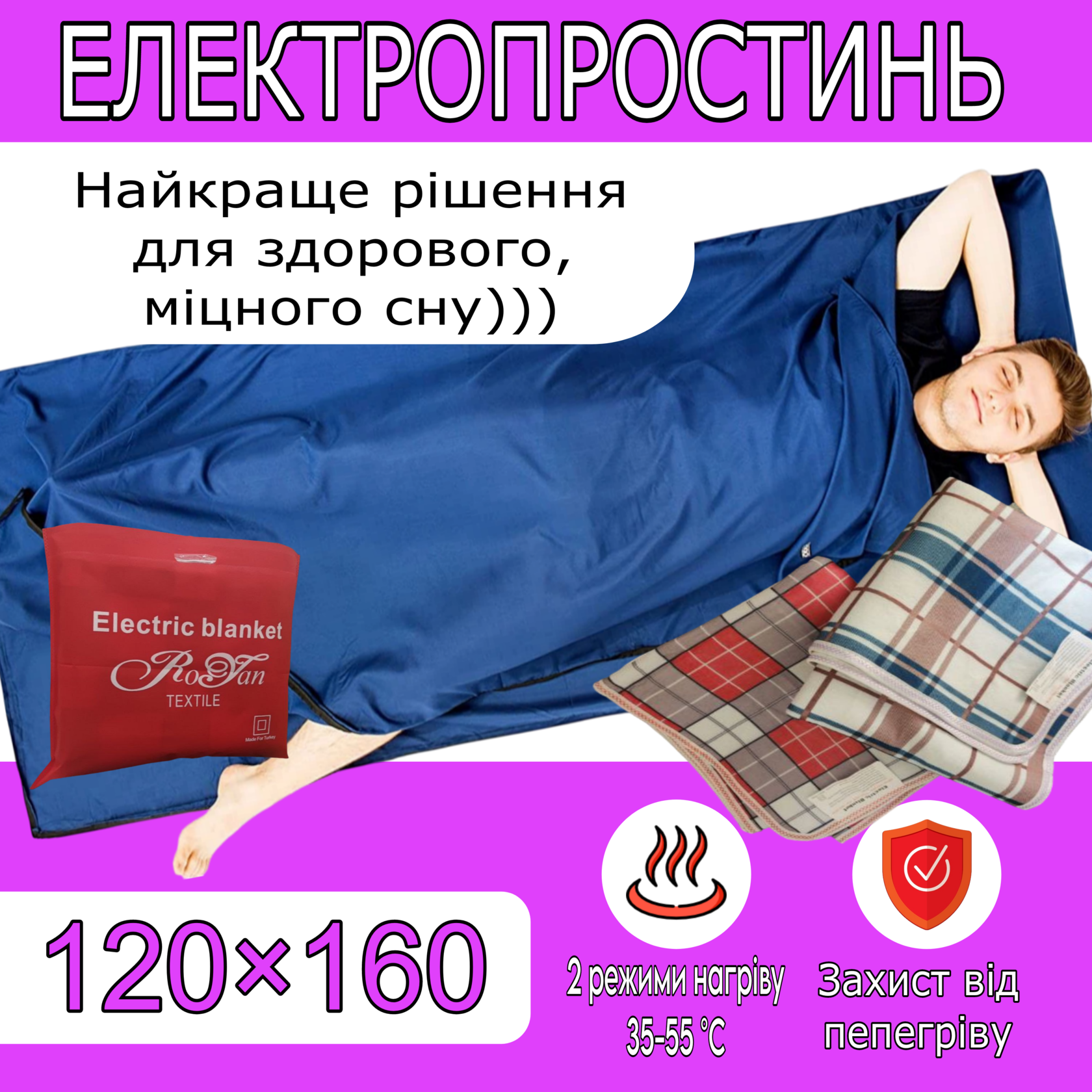 Відеоогляд електропростирадла