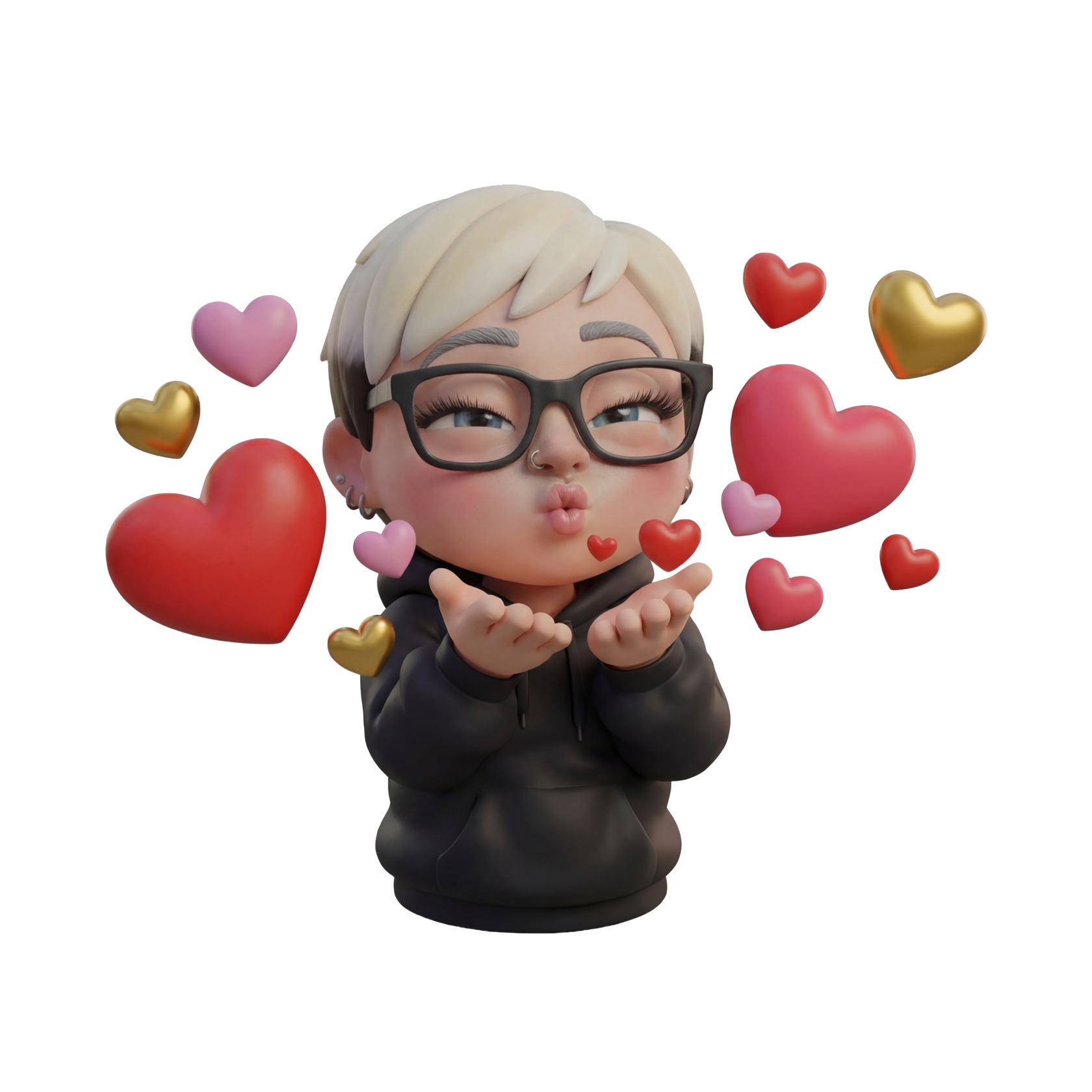 Sticker pack character, emotion 11